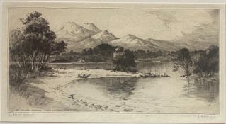 J McArdle (Jackson Simpson) signed etching 