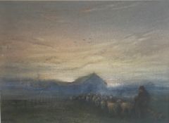 Original Signed Watercolour. William Miller - A Glimpse Of Home