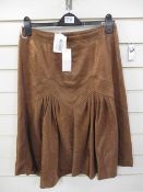 Brand New Nina Ricci Brown skirt profile metallic size 42 similar RRP £550