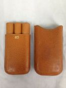 Vintage Cigar Leather Holder Case