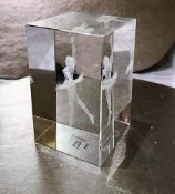 Crystal Clear Ballet Dancer Laser Art