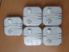 5 x high quality earphones with mic & volume control buttons rrp £50