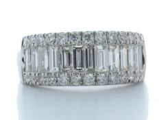 18ct White Gold Channel Set Semi Eternity Diamond Ring 2.04 Carats
