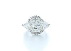 18ct White Gold Cushion Diamond Ring 7.03 Carats