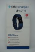 Fitbit charge 2 heart rate fitness wrist band - blue