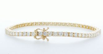 14 kt. Yellow gold - Bracelet - 3.26 ct Diamond - Diamonds