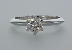 14 kt. White gold - Ring - 0.67 ct Diamond - Diamonds