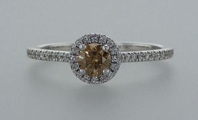 14 kt. White gold - Ring - 0.51 ct Diamond - Diamonds