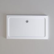 NEW (K135) 1600x800mm Rectangular Ultraslim Stone Shower Tray RRP £424.99 Low profile ultra sl...