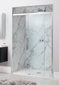 NEW (K197) Scudo 1200mm Single Sliding Framless Door. RRP £239.99. 8mm toughened glass and rev...