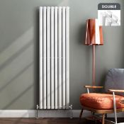 NEW & BOXED 1600x360mm Gloss White Double Oval Tube Vertical Radiator. RRP £459.99.This styli...