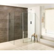 NEW (K298) 1000x250mm + 800mm Wetroom Side Panel - 8mm - Premium EasyClean Wetroom Panel & Retu...