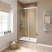NEW (K364) 1500mm - 6mm - Elements Sliding Shower Door. RRP £299.99. 6mm Safety GlassFully wat...