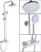 NEW (K337) Round Thermostatic Bar Mixer with Overhead.