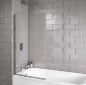 NEW (K101) Scudo Square edge Bath Screen S6 1400 x 800mm 6mm Glass. RRP £219.99. 1400 x 800mm ...