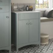 NEW (H107) 800mm Lucia Sea Green Floor Standing 810mm Vanity Unit and Basin. sea green vanity...