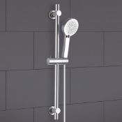 NEW (K338) SOLID BRASS SLIDER RAIL KIT - 5 MODE HANDSET. Slider rail - solid brass body constru...