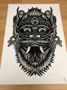 TWO Tom Gilmour Limited Edition Prints, Very Rare. Archfiend & Karma In Bloom