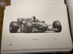 Alan Stammers Signed David Coulthard Limited Edition Print