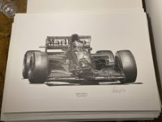 Alan Stammers signed Gerhard Berger Limited Edition Print