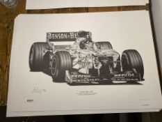 Alan Stammers Signed Damon Hill Limited Edition Print, Formula 1