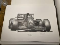 Alan Stammers signed Gerhard Berger Limited Edition Print
