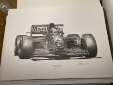 Alan Stammers signed Gerhard Berger Limited Edition Print