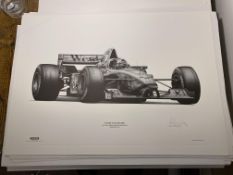 Alan Stammers Signed David Coulthard Limited Edition Print