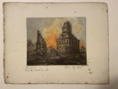 Paul Mansard Signed Etching