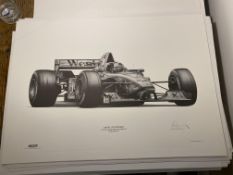 Alan Stammers Signed David Coulthard Limited Edition Print