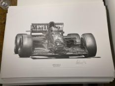 Alan Stammers signed Gerhard Berger Limited Edition Print
