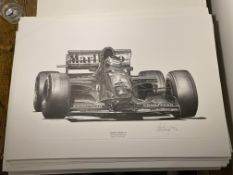 Alan Stammers signed Gerhard Berger Limited Edition Print