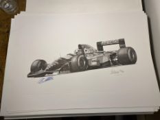 Alan Stammers and Johnny Herbert Signed Limited Edition Print