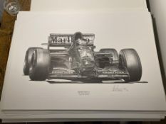 Alan Stammers signed Gerhard Berger Limited Edition Print