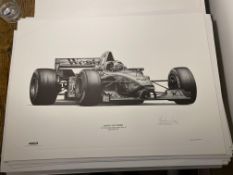 Alan Stammers Signed David Coulthard Limited Edition Print
