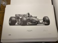 Alan Stammers Signed David Coulthard Limited Edition Print