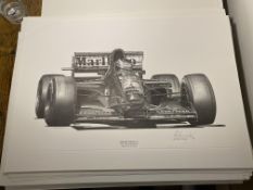 Alan Stammers signed Gerhard Berger Limited Edition Print