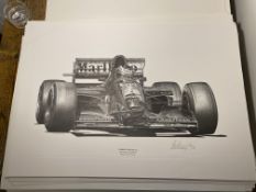 Alan Stammers signed Gerhard Berger Limited Edition Print
