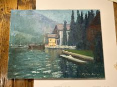 Sylvia Molloy original On Canvas House On The Lake