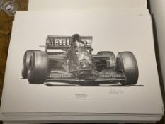 Alan Stammers signed Gerhard Berger Limited Edition Print