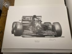 Alan Stammers signed Gerhard Berger Limited Edition Print