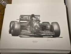 Alan Stammers signed Gerhard Berger Limited Edition Print
