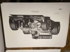 Alan Stammers Signed Damon Hill Limited Edition Print, Formula 1