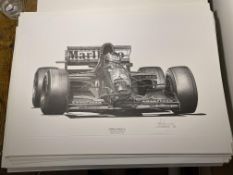 Alan Stammers signed Gerhard Berger Limited Edition Print