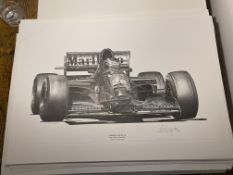 Alan Stammers signed Gerhard Berger Limited Edition Print