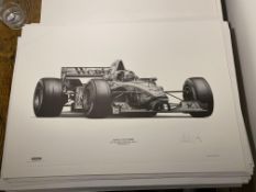 Alan Stammers Signed David Coulthard Limited Edition Print