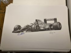 Alan Stammers and Johnny Herbert Signed Limited Edition Print