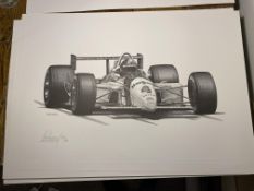 Alan Stammers Signed Emmerson Fittipaldi Limited edition Print