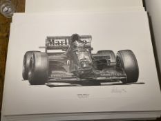Alan Stammers signed Gerhard Berger Limited Edition Print