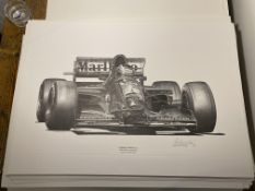 Alan Stammers signed Gerhard Berger Limited Edition Print